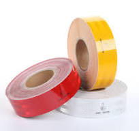 Ratchet Straps Red & White Reflective Tape - 2" X 12' Micro Prismatic  Sheeting For Trucks & Trailers DOT Safety Tape