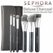 Sephora Charcoal Deluxe 6/Pcs MakeUp Brushes Set