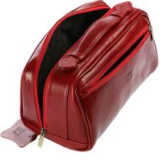 Grande Trousse De Maquillage Toilette Cuir Rouge Tk124 Sac A Dos Cuir Cuir Rouge Cuir