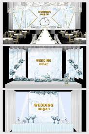 Modern Minimalist Forest Blue Marble Texture Wedding Stage Background Wall Decors 3d Models Psd Free Download Pikbest Wedding Stage Wedding Stage Design Stage Background