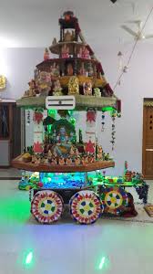 Chariot Kolu Janmashtami Decoration Mandir Decoration Spiritual Decor