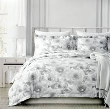 Side panels have a moroccan quilting and pleat accents. Nicole Miller Bedding 3 Piece Full Queen Duvet Cover Set Subtle White Floral Leaves Petals Pattern On Light Gray Buy Online In Bahamas At Bahamas Desertcart Com Productid 26477950