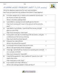 Basic Algebra Worksheets Wonderful Basic Algebra Worksheets Algebra Word Problems Works Algebra Worksheets Basic Algebra Worksheets Word Problem Worksheets
