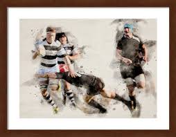 Rugby Fend Watercolour Art Print Zazzle Com Watercolor Art Prints Watercolor Art Art