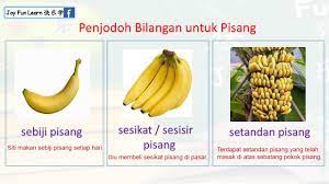 Penggunaan baris untuk benda yang bersusun atau orang yang beratur seperti kedai,pokok,orang dan sebagainya. Penjodoh Bilangan Untuk Pisang Joy Fun Learn å¿«ä¹å­¦ Facebook
