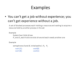 Information technology jobs are some of the more sought after positions in today's economy, but how do you get an it job without industry experience? Deadlock Examples You Can T Get A Job Without Experience You Can T Get Experience Without A Job A Set Of Blocked Processes Each Holding A Resource Ppt Download