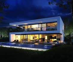 okal planungsvorschlag villa im bauhausstil fertighaus traumhaus schonerwohnen eigenheim musterhaus a bauhausstil haus haus architektur architektur haus