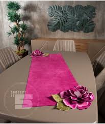Gul Runner 3d Fusya Fusya 45x125 Dekorasyon Guller