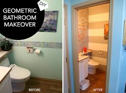 Though we did renovate in other parts of the house, i was able to drastically makeover the guest bathroom without demolition! Diy Geometric Modern Bathroom Makeover Chic Creative Life