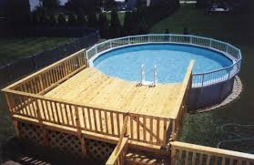 Above ground pools do not require excavation and are generally quicker and cheaper than inground pool options 12 X 16 Pool Deck For A 24 Pool Material List At Menards