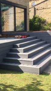 Quality assured since 1972, buy in 230+ stores or online! Heritage Decking Ltd On Twitter Mist Grey Deep Embossed Composite Decking Certainly Looks The Part At This Property We Added 45mm Led Lighting To The Steps And Under Seating Area To