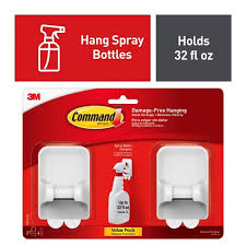 Make sure to choose a suitable surface. Command 2 Hangers 4 Strips Per Pk Spray Bottle Hangers White Target