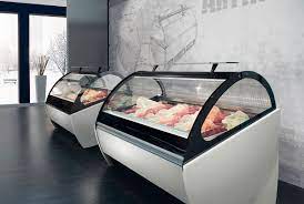 Artika Ice Cream Showcase Gelato Supermarket Display Fresh Fish Market