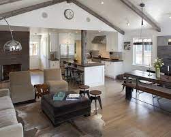 Very Condensed Open Living Open Concept Kitchen Living Room Farm House Living Room Open Plan Kitchen Dining
