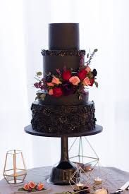 Romantic Moody Stylized Shoot The Celebration Society Black Wedding Cakes Romantic Wedding Cake Creative Wedding Cakes