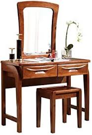 Wecnday Home Console Tables Bedroom Dresser Vanity Set With Mirror Stool Solid Wood Dressing Table Va In 2020 Vanity Set With Mirror Mirror Stool Dressing Table Vanity