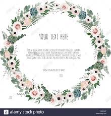 Vorlage hochzeits timeline hochzeits programm. Vektor Floral Design Karte Gruss Postkarte Hochzeit Vorlage Laden Elegante Kranz Mit Rose Und Anemone Stock Vektorgrafik Alamy
