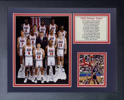 At the 1992 summer olympics held in barcelona, the team defeated its opponents by an averag. Amazon Com 1992 Usa Dream Team Olympic Basketball Team 11 X 14 Framed Photo Collage By Legends Never Die Inc Everything Else