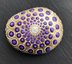 Mandala Stein Februar 2018 Rock Painting Patterns Painted Rocks Dots Art