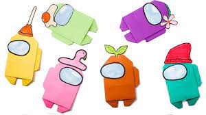 Origami Among Us Step By Step How To Craft Among Us Youtube Kids Origami Easy Origami For Kids Origami Easy