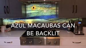 Just as any other component of a modern kitchen or bathroom, countertops are also evolving and adapting to interior design trends. Azul Macaubas Island And Backsplash Youtube