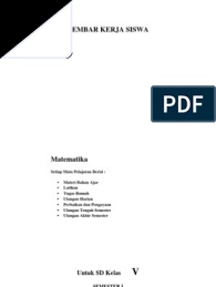 Contoh lks matematika sd kelas 6. Lembar Kerja Siswa Matematika Pdf
