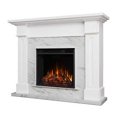 You can even put picture frames, candles, and other decorations on top of its spacious mantel. Real Flame Kipling Electric Fireplace In White Marble 6030e Wm