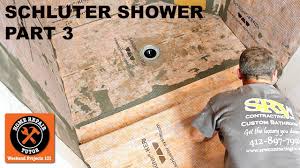 Using a prefabricated shower tray and ramp. Schluter Shower Installation Part 3 Waterproofing Shower Pan Curb By Home Repair Tutor Youtube