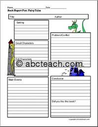 Book Report Form Fairy Tale 2 Abcteach Book Report Writing Forms New Teachers