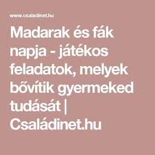 A projekt céljának azt tűztük ki, hogy elkészítsünk egy háromdimenziós fát madarakkal levelekkel együtt, amely közben megismerkedünk a fa részeivel és a madarak tulajdonságaival. Madarak Es Fak Napja Jatekos Feladatok Melyek Bovitik Gyermeked Tudasat Csaladinet Hu Teaching Displays Kids And Parenting Kids Learning