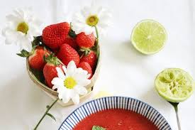 Soupe De Fraises A La Menthe Et Citron Vert Recette Soupe De Fraises Citron Vert Recette