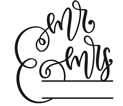 Download Mr Mrs Split Monogram Christmas Ornaments