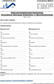 Der musterkaufvertrag kann über das untenstehende formular angefordert werden. Hardock Kg Immobilien Makler Notar Anmeldeformular Kaufvertrag Grundstuck Wohnung Einfamilien U Mehrfamilienhaus Seite 1 Von 6 Pdf Free Download