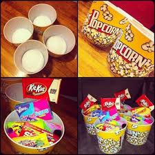Birthday Themes For 12 Year Olds The Swag For Em S Movie Theater Hotel Sleepover Birthday Party Treat Bags Are So Hotel Birthday Parties Sleepover Birthday Parties Movie Night Birthday Party