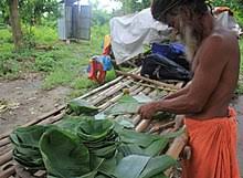 Wooden packing / plastic cover packing; Banana Leaf Wikipedia