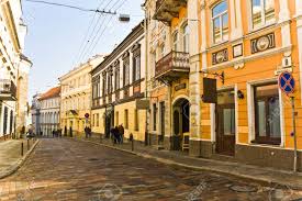 Vilnius was granted city rights by jogaila in 1387, following the christianization of lithuania and the construction of the vilnius cathedral. Vilnius Oldtown Street Lithuania Stock Photo Picture And Royalty Free Image Image 18033089