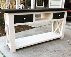 Rustic X Farmhouse Computer Desk Etsy Diy Console Table Farmhouse Console Table Farmhouse Entry Table