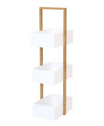 Two Tone 3 Tier Free Standing Bathroom Organizer Storage Tower Shower Caddy Walmart Com Walmart Com
