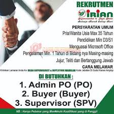 Admin tidak bertanggung jawab atas … Lowongan Kerja Tamatan D3 S1 Untuk Posisi Admin Po Buyer Spv Staff Admin Marketing Di Irian Supermarket Dept Store Marelan Medan Mei 2020