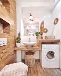 Pastikan lemari baju pada kloset anda ditempatkan dengan tepat, sehingga tidak terkena paparan air berikut tips desain kamar mandi minimalis yang dapat anda terapkan agar keinginan anda untuk memiliki. Desain Interior Kamar Mandi Dengan Harmoni Putih Dan Kayu Yang Sempurna Inspirasi Desain Rumah Terkini
