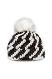 I used one skein of yarn bee true colors yarn, but i think any super chunky yarn. Jocelyn Diagonal Faux Fur Crosby Pineapple Hat In Black White Crush Boutique