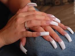 Well you're in luck, because here they come. French Tip Acrylic Long Tapered Square Acrylic Nails Novocom Top