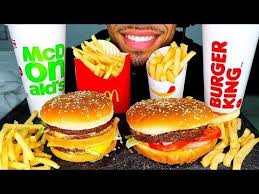 Asmr Mcdonald S Vs Burger King Mukbang Eating Big Mac Vs Whopper Big Bites Challenge No Talking Youtube Burger Burger King Whoppers