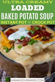 Instant Pot Loaded Baked Potato Soup Recipe Creamy Potato Soup Loaded Potato Soup Loaded Baked Potato Soup