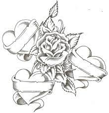 Roses pages your pinterest likes. Put My Kids Names On The Banners Heart Coloring Pages Tattoos With Kids Names Pattern Tattoo