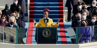 Inaugural poet amanda gorman delivers a poem at biden's inauguration. G Gcxdy23g5kbm