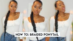 Add a small section of hair from the row underneath to each braid stitch. Sleek Long Jumbo Braid Ponytail On 4c Hair I Tried She Is Bomb Gel Detailed Tutorial Giveaway Youtube