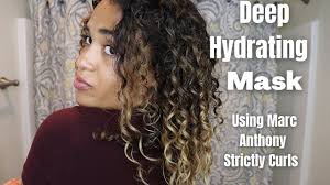 deep hydrating mask using marc anthony strictly curls youtube