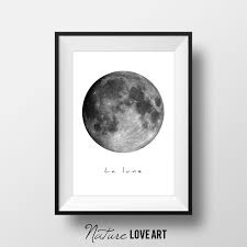 La Lune Poster De La Lune Photo Lune Affiche Scandinave Lune Vintage Lune Art Imprimer Lune Decoration Murale De Lune Noir Et Blanc Love Art Art Wall Art