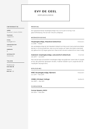 Cv Voorbeeld Verpleegkundige Download Gratis Perfectcv Nl